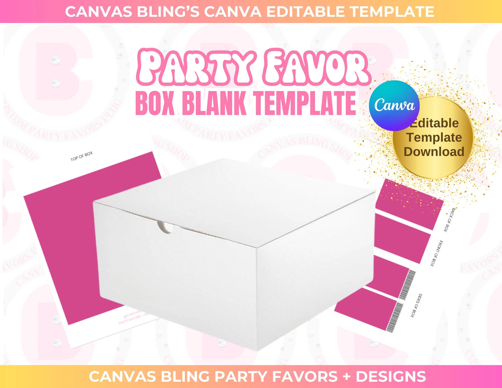Edible Digital Temple Party Favor Boxes - Canva