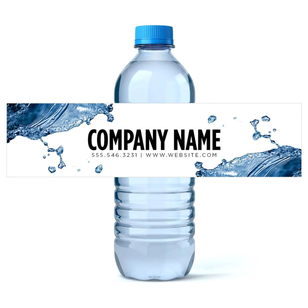 Custom Waterproof Water Bottle Labels
